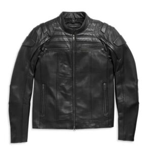Lederjacke Harley-Davidson mit reflektierendem Totenkopf am Rücken