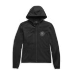 Lederjacke Harley-Davidson mit reflektierendem Totenkopf am Rücken