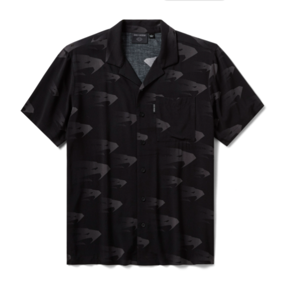 Harley-Davidson Hawaii Hemd mit Adler schwarz