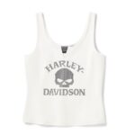 Harley-Davidson Damen Tanktop Willie G Skull Bling weiß 96335-26VW