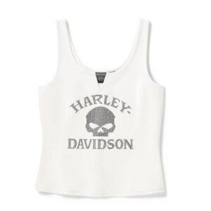 Harley-Davidson Damen Tanktop Willie G Skull Bling weiß 96335-26VW