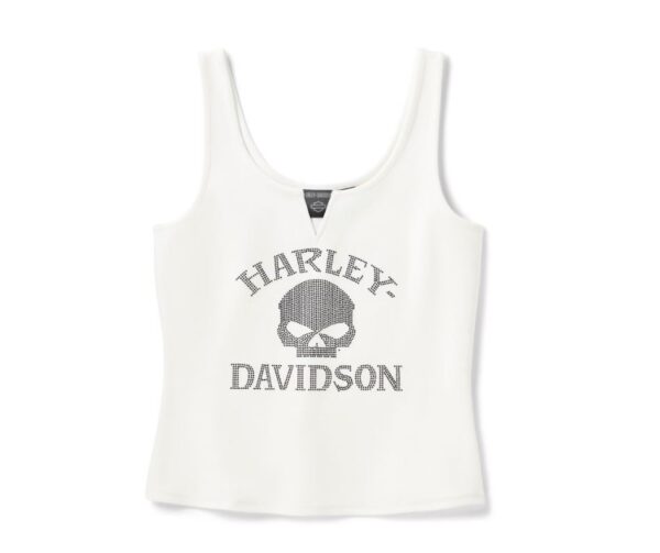 Harley-Davidson Damen Tanktop Willie G Skull Bling weiß 96335-26VW