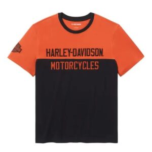 Harley-Davidson T-Shirt Essential Colorblock schwarz/orange 96797-25VM