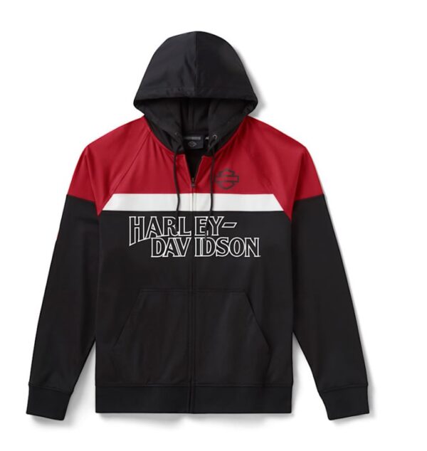 Harley-Davidson Herren Screamin' Eagle Color Blocked Zip Hoodie rot/schwarz/weiß 96280-26VM