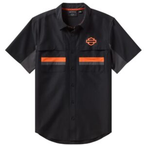Harley-Davidson Herren Kurzarmhemd H-D Tech Vented schwarz 96294-26VM