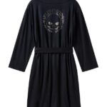 Harley-Davidson Damen Bademantel Willie G Skull Bling schwarz 96321-26VW