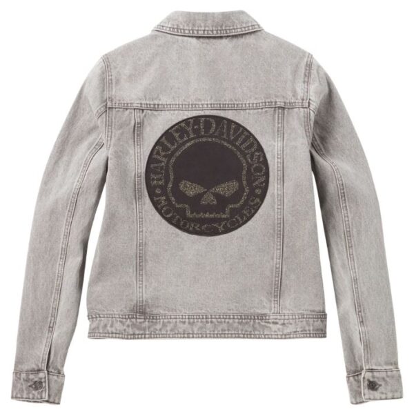 Harley-Davidson Damen Jeansjacke Willie G Bling grau 96354-26VW