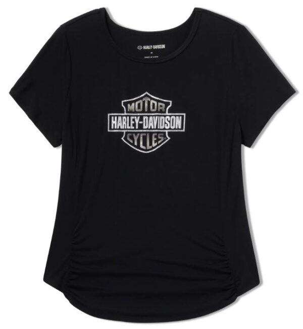Harley-Davidson Damen T-Shirt Beveled Bar & Shield Bling schwarz 96844-25VW