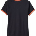 Harley-Davidson Damen T-Shirt kurzarm V-Neck Shoulder Stripe 99012-23VW