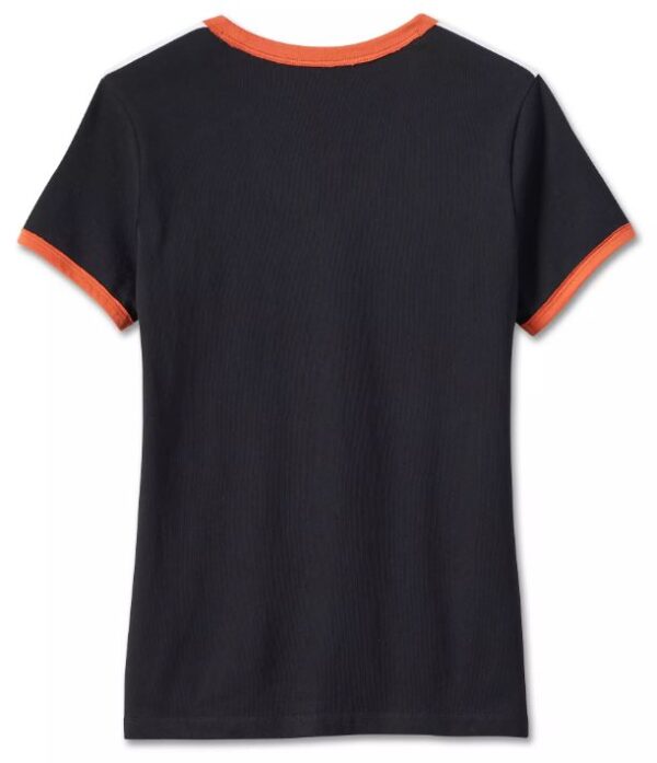 Harley-Davidson Damen T-Shirt kurzarm V-Neck Shoulder Stripe 99012-23VW