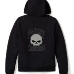 Harley-Davidson Damen Zip-Hoodie Willie G Skull Fleece schwarz 99251-25VW