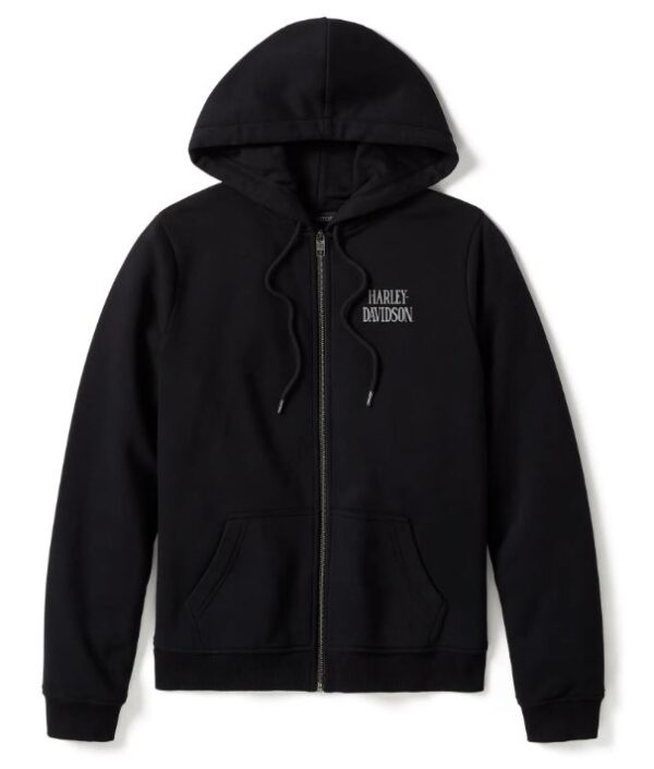 Harley-Davidson Damen Zip-Hoodie Willie G Skull Fleece schwarz 99251-25VW